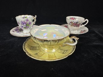 Trio Of Tea Cups And Saucers