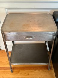 Vintage Industrial Style Office Side Table With Drawer