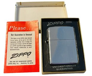 New!!! Vintage Zippo Lighter No.350 ENGINE TURNED Unfired Includes Paperwork Original Box (read Description)