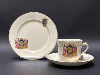 Commemorative Cup, Saucer & Plate: 1937 Coronation Of George VI & Elizabeth