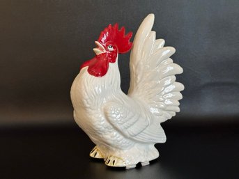 Another Great Vintage Rooster In Glazed Ceramic