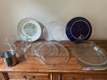 Lot Various Ceramic Bakeware Including Pyrex Pie Plates