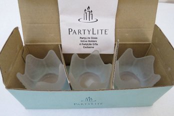 A Set Of Lotus Blossom Votive Candle Holders By PartyLite - NIB