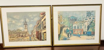 Two Vintage Framed French Prints