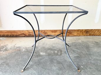 Wrought Iron Glass Top Table