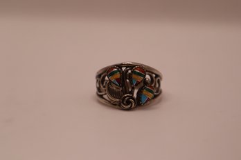 Sterling With Multi - Colored Stones Ring Size 10