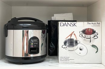 A Rice Cooker And Dansk Multi Pot