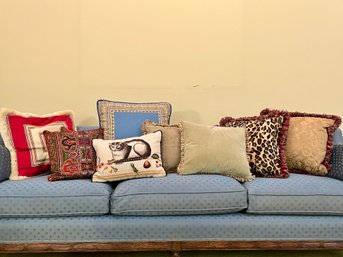 A Collection Of Eclectic Throw Pillows - 9 Pillows