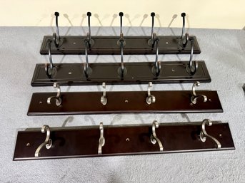 Lot Of Four Wall Mount Coat Hooks