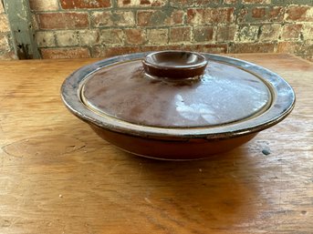 Unusual Lidded Pottery Side Dish Casserole