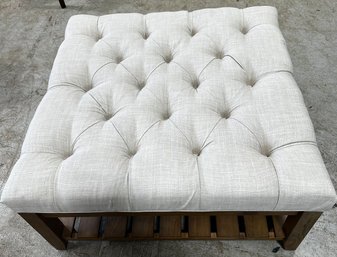 Beautiful Upholstered Tufted Ottoman Table