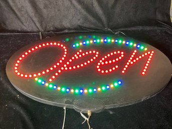 LED Open Sign With Flashing Colors