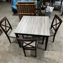 Nice High Top Table W/4 Matching Chairs