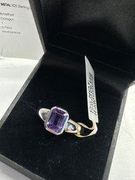 Sterling Silver With Amethyst