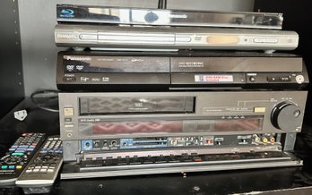 Panasonic: VCR GX4 AG1950, DVD Recorder DMR-ES10, Blueray Disc DMP-BDT210 & Philips DVD Player DVP-642 &