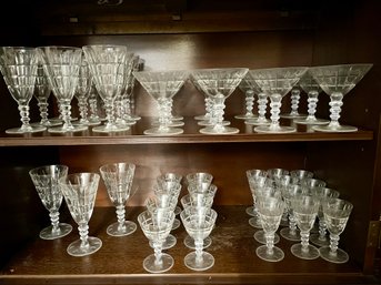 Vintage Seneca Crystal Stemware In The Regina Pattern