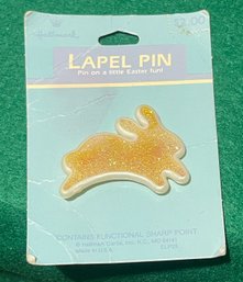 1980s Hallmark Sparkle Bunny Broach-pin Made In USA