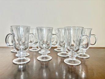 Set Of 12 - Glass Irish Coffee Mugs (D)