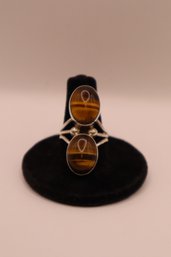 Sterling With Tiger Eye Ring Size 9