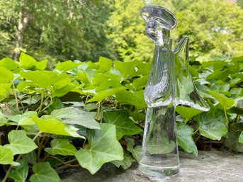 9 Inch Tall Lead Crystal Angel From Japan With Original Label