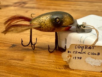 Vintage Creek Chub Dingbat Frog Wood Fishing Lure