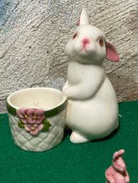 1970s Avon Bunny Planter Ceramic