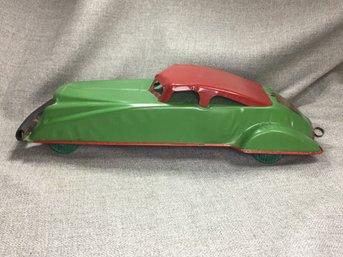 Very Cool Vintage 1940s V16 Cadillac - Made In Canada - Wind Up Car - General Toys - Works Fine - Very Cool !