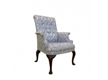 A Tufted Queen Anne Upholstered Arm Chair