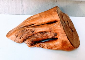 Hand Crafted Free Form Wooden Sculpture Made From Tree Stump