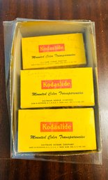 Lot Of 3 Vintage Kodaslide Mounted Color Transparencies In Boxes - Used