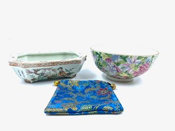 Vintage Trio Of Asian Themed Items