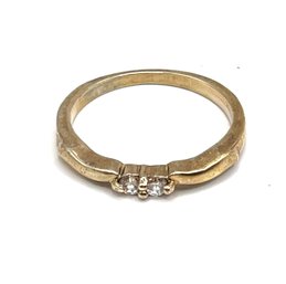 Vintage Two Stone Ring Band, Size 7.5