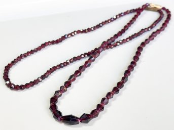 A Pair Of Vintage Czech Glass Necklaces, C. 1940's
