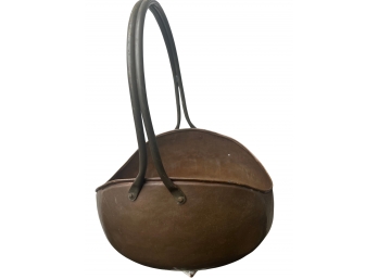 Large Turkish Copper Pot With Wrought Iron Handle