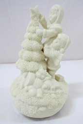 A White Porcelain Bisque Music Box - Working - Plays O Christmas Tree