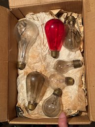 SEVEN ANTIQUE LIGHT BULBS