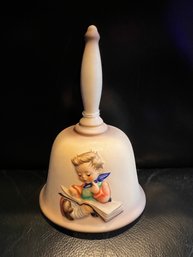 Vintage M.I. Hummel Goebel 1980 Commemorative Bas Relief Porcelain School Bell