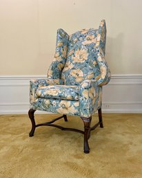 Louis Mittman Unique Floral Wing Chair