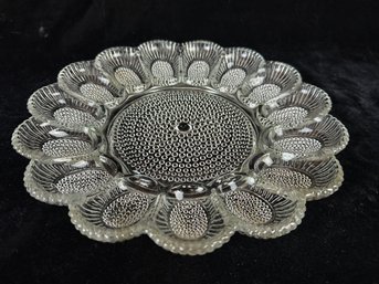 Vintage Clear Indiana Glass Deviled Egg