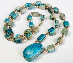 An Egyptian Scarab Necklace