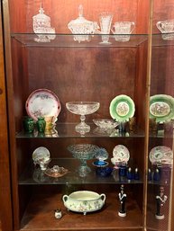 Collection Of Glass Items And Other Decorative Collectibles