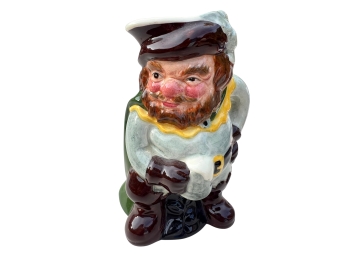 Vintage Sylvac Staffordshire 'falstaff' Hand Painted Figural Toby Jug With 'E' Stamp