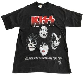 Vtg KISS 1996-97 Alive World Tour Black I GOT THE BEST T-shirt SIZE LARGE (read Description)