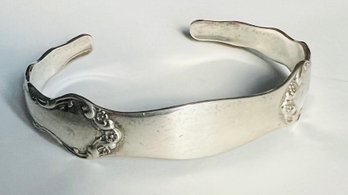 VINTAGE REED & BARTON STERLING SILVER TARA SPOON BRACELET CUFF