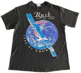 Vtg Rush 1995-96 TEST FOR ECHO Concert Your T-Shirt SIZE LARGE 'an Evening With Rush' (read Description)