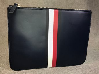 Brand New TOMMY HILFIGER Leather Makeup Bag / Shaving Kit - Or Use For Whatever ! - Very Nice Piece !