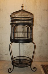 Wrought Iron Standing Bird Cage