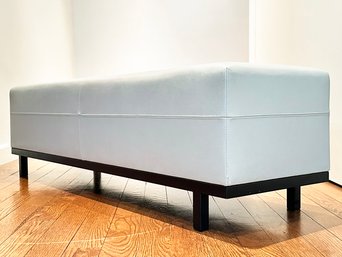 A Modern Bench In Off White Leather By Christian Liaigre For Holly Hunt