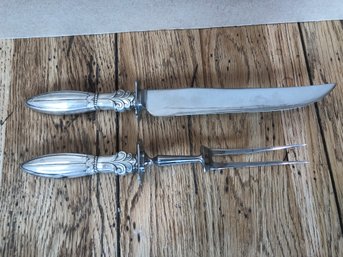 Sterling Fork & Knife Carving Set