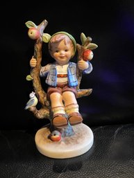 Vintage M.I. Hummel Goebel 'apple Tree Boy' Porcelain Figurine 1970s